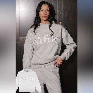 Parke METALLIC Mockneck Gray Women's Sweatshirt